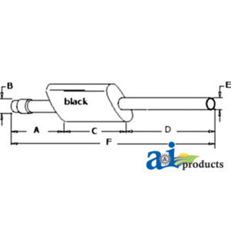 A & I PRODUCTS Exhaust 1" x1" x1" A-K302952